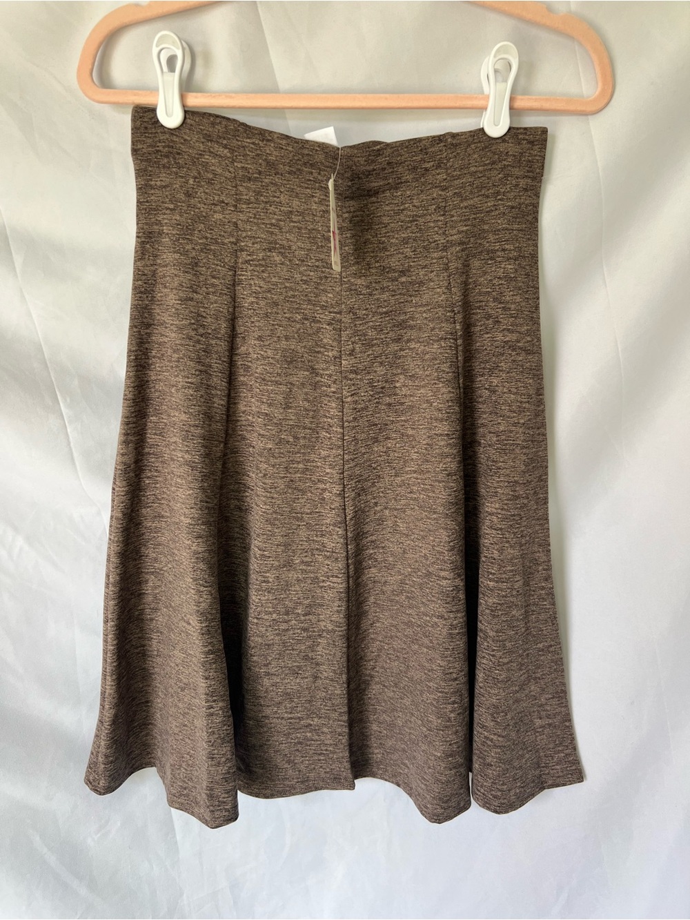 NWT Women’s HARD TAIL Brown/Black Heathered Fit & Flare Midi Skirt